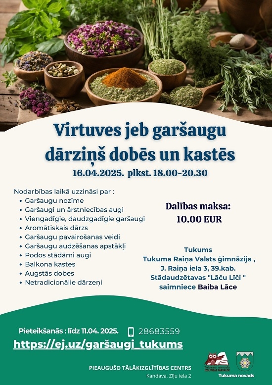 Virtuves jeb garšaugu dārziņu dobēs un kastēs