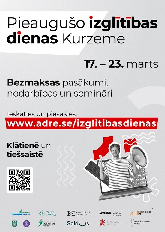 Pieaugušo izglītības dienas Kurzemē afiša.
